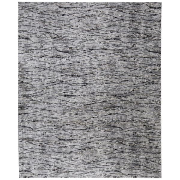 Gray, Ivory, Tan 5 ft. x 8 ft.  Abstract Area Rug