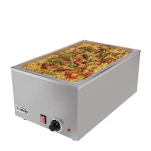 21 Qt. Stainless Steel Countertop Food Warmer, Soup Station, and Buffet Table Server with One Serving Section