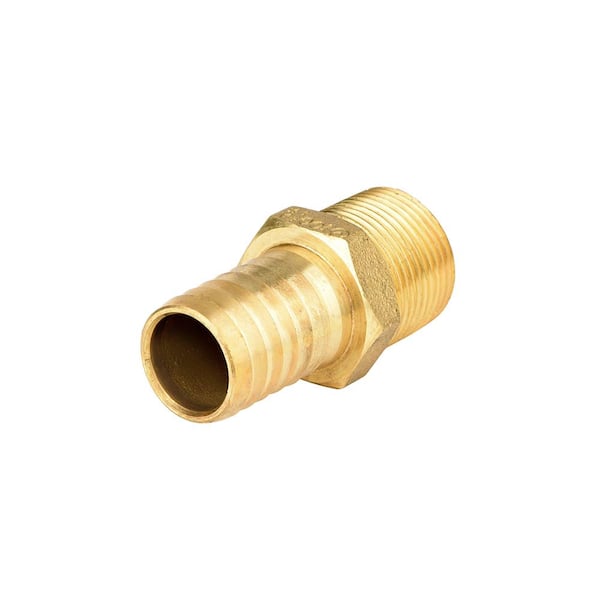 Everbilt 5/8 in. Barb x 3/4 in. MHT Brass Adapter Fitting 800039 - The Home  Depot