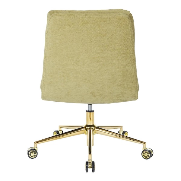 OSP Home Furnishings Legacy Olive Fabric with Gold Base Office Chair LGYSA GSK8 The Home Depot