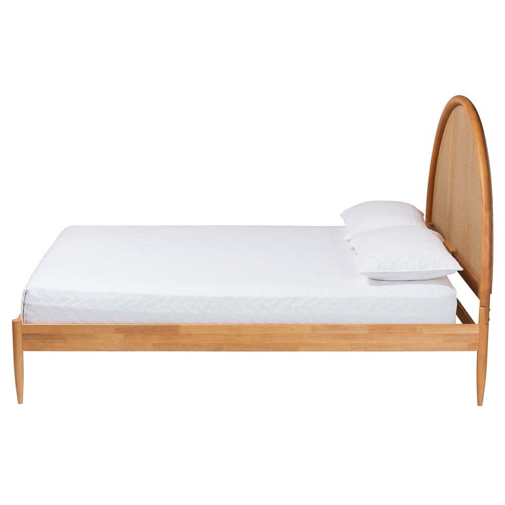 Wrenley Oak Brown Wood Frame Queen Platform Bed - thumbnail 2