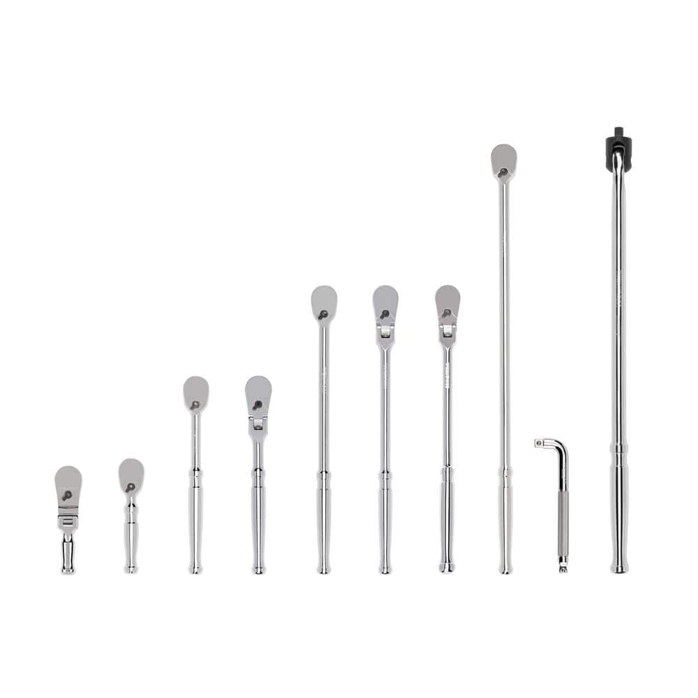 Tekton 3/8 in. Drive Ratchet, L-Handle, and Breaker Bar Set (10-Piece)