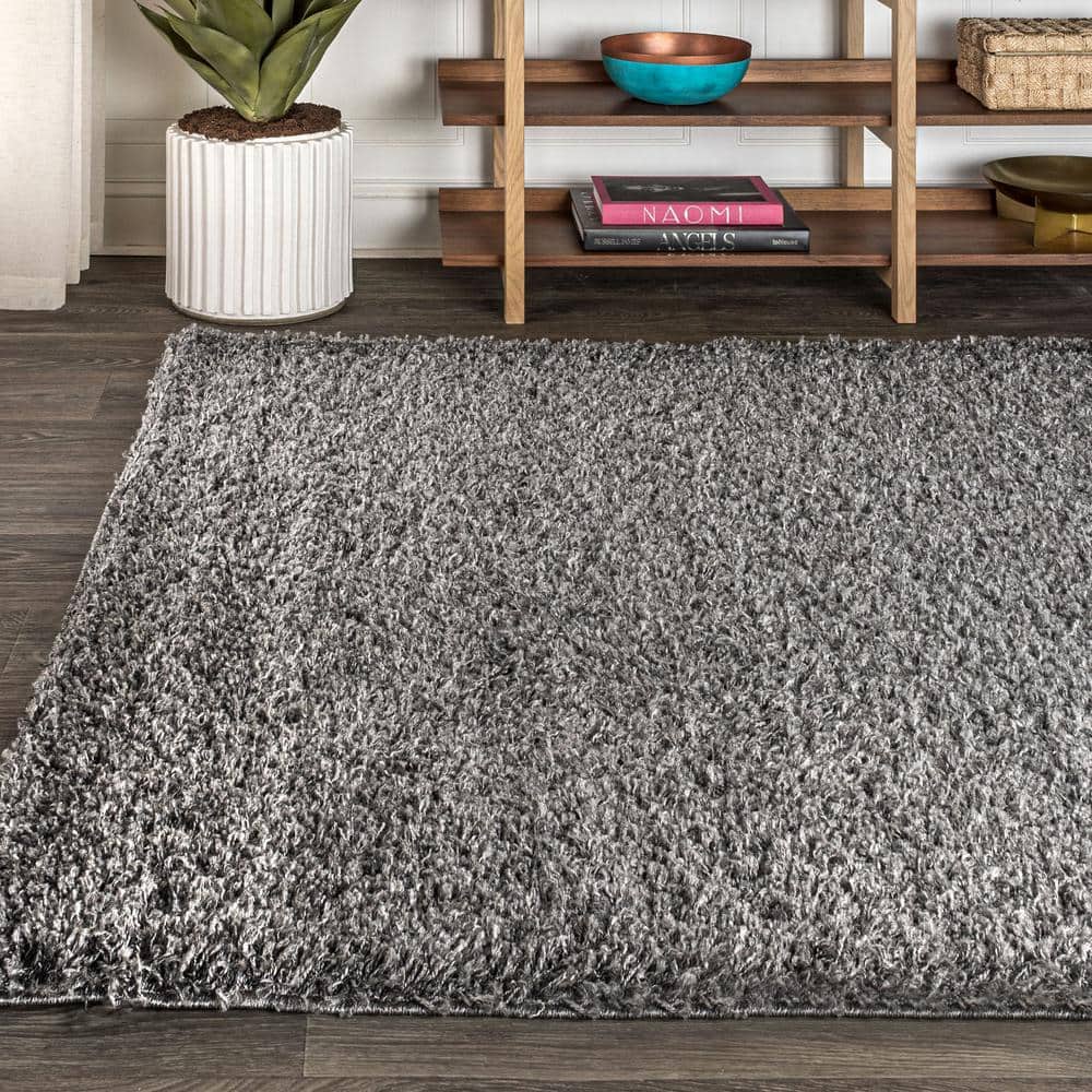 Mercer Charcoal 4' x 6' Reversible Shag Area Rug