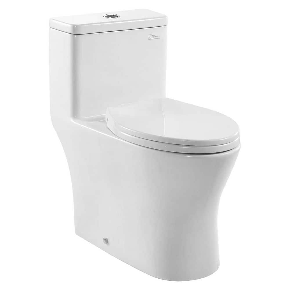 One Piece Vortex Dual-Flush 1.0/1.28 GPF Elongated Toilet with Comfortable Chair Seat, Standard Height, White/Silver price history on PriceWatchPro