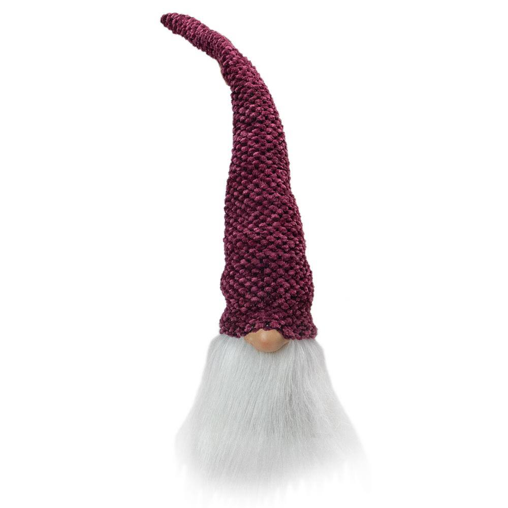 Northlight 15 in. Purple Plum and White Gnome Head Christmas Tabletop ...