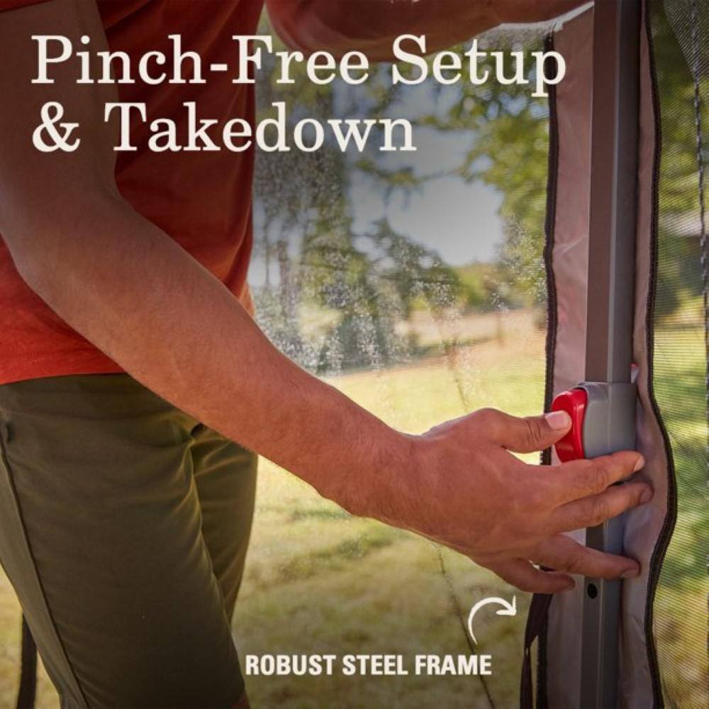 Coleman 10.5 x 9 Red and Gray Screen Canopy Tent
