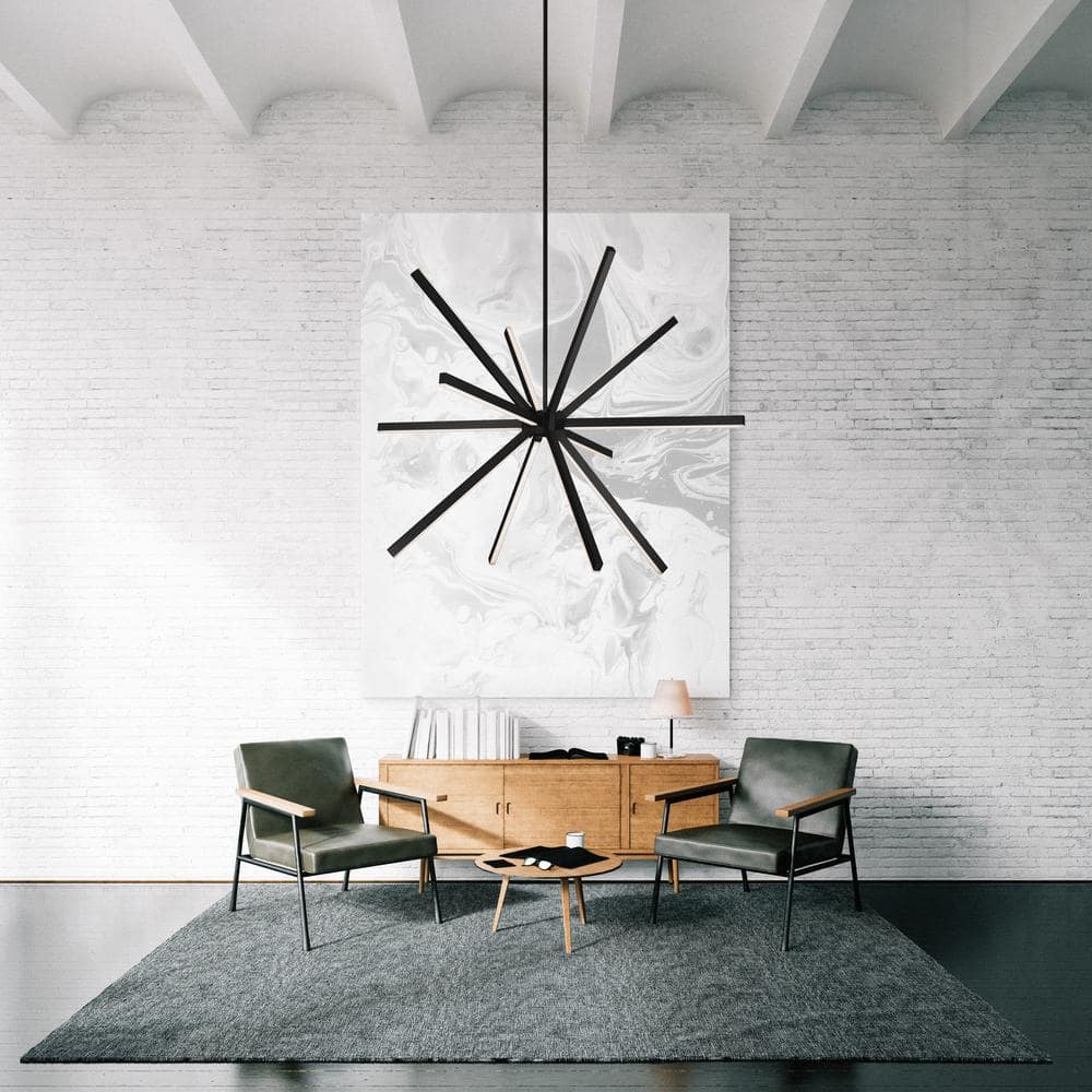 Black Sputnik Sirius LED Chandelier