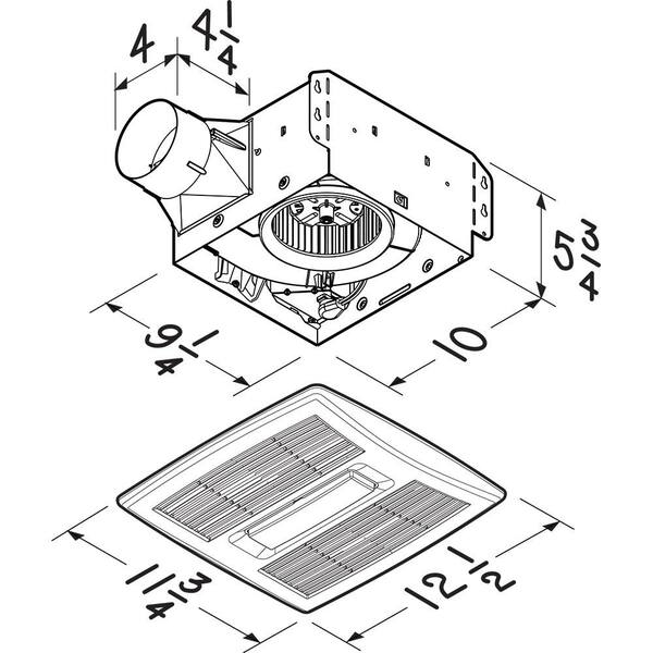 Broan-NuTone Flex DC Series 50 CFM - 110 CFM Bathroom Exhaust Fan with LED,  ENERGY STAR AE50110DCL - The Home Depot