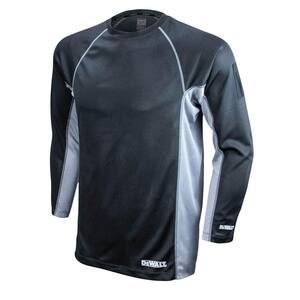 Men's 4X-Large Black and Gray Long Sleeve Performance T-Shirt
