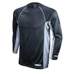 Men's 5X-Large Black and Gray Long Sleeve Performance T-Shirt