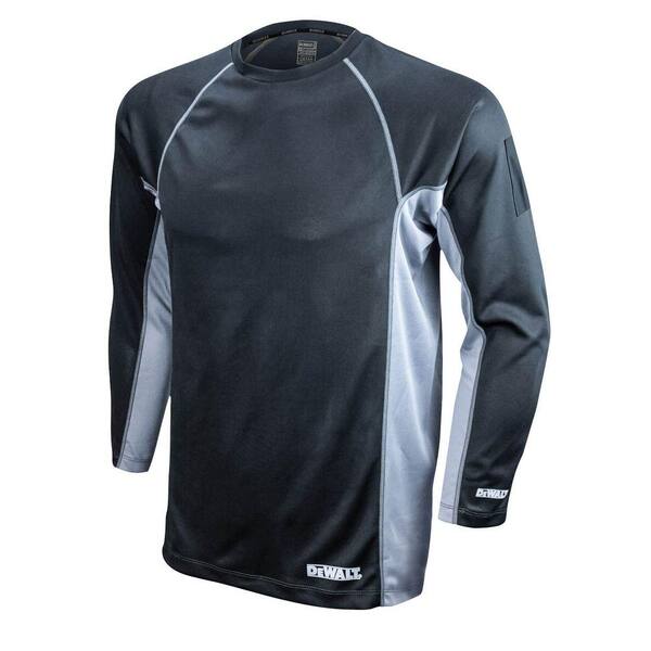 DEWALT Men's Medium Black and Gray Long Sleeve Performance T-Shirt