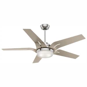 Correne 56 in. LED Indoor Brushed Nickel Ceiling Fan and Remote