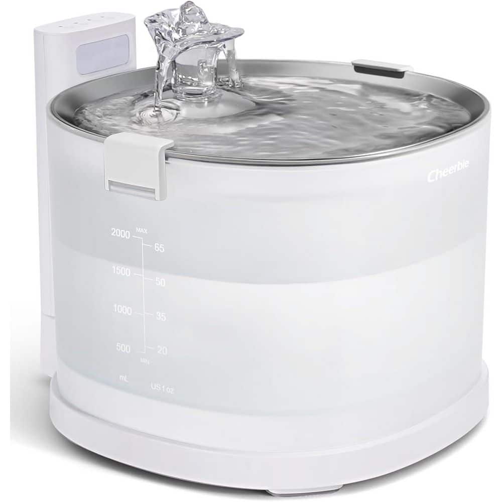 Pumpless Wireless Pet Water Fountain 2 L Stainless Steel Tray Automatic Dispenser Dual Mode No Cleaning Hassle price history on PriceWatchPro