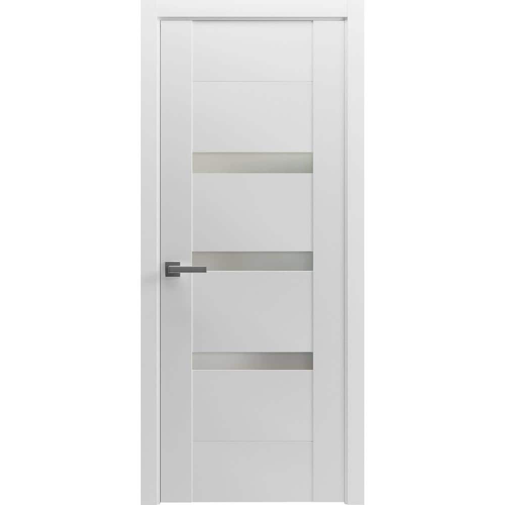 6900 18 in. x 96 in. Right-Hand/Inswing Solid Frosted Glass White Single Prehung Interior Door with Hardware price history on PriceWatchPro