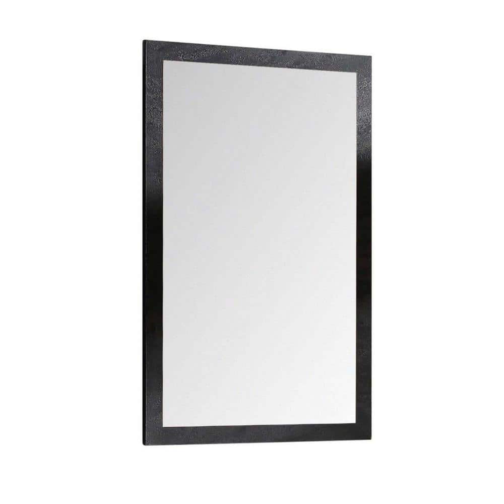 Concordia 21.66 in. W x 33.5 in. H Small Rectangular Wooden Framed Wall Mount Bathroom Vanity Mirror in Black Marble price history on PriceWatchPro