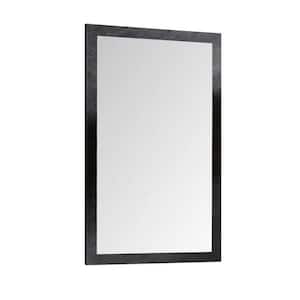 Concordia 21.66 in. W x 33.5 in. H Small Rectangular Wooden Framed Wall Mount Bathroom Vanity Mirror in Black Marble