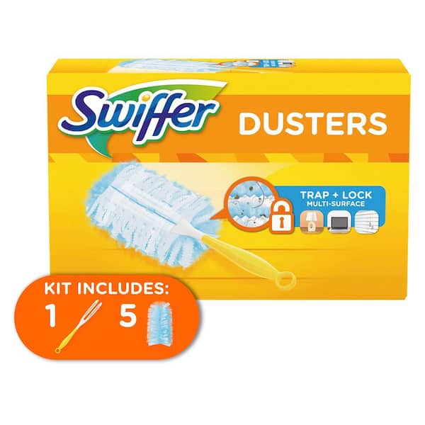 Swiffer Swiffer Microfiber Dusters Starter Kit, Includes 1 Handle and 5 Dusters