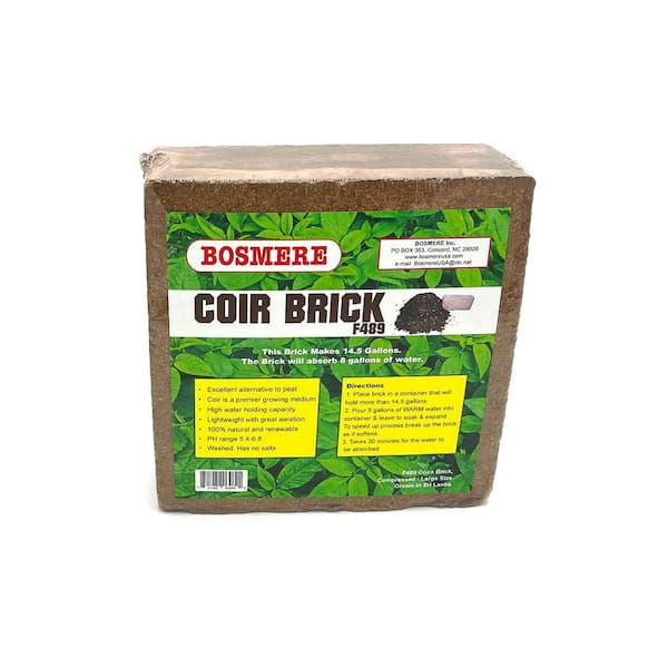 Bosmere English Garden 11 lbs. Compressed Coco Brick Premium Growing Medium