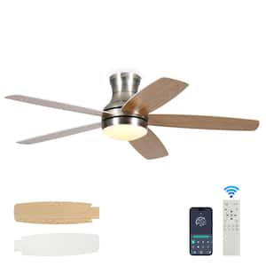 LINJO 52 in. Smart Indoor Black Ceiling Fan with 3-Colors