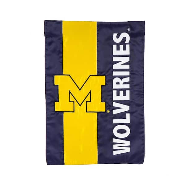 Evergreen 1 ft. x 1-1/2 ft. University Of Michigan Embellished Garden Flag