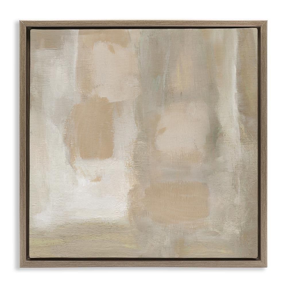 Beige Neutral Painting by Carol Robinson Brown Floater Frame Abstract Graphic Art Print 25 in. x 25 in. price history on PriceWatchPro