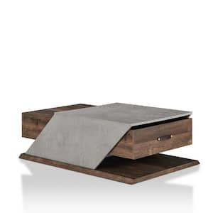 Drury 47 in. Reclaimed Oak Rectangle Composite Coffee Table with Lift Top