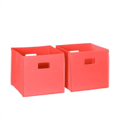 storage cube coral bin fabric riverridge folding bins closet pack system
