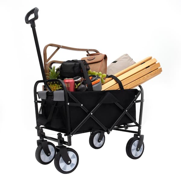 AFAIF 3.05 cu. ft. Foldable Wagon Fabric Garden Cart, Portable Cart with All-Terrain Wheels for Camping Shopping Sports
