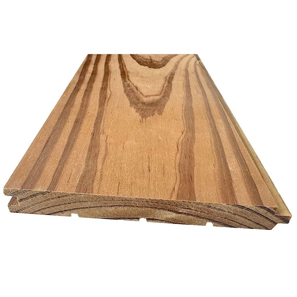 1 in. x 6 in. x 8 ft. Brown Thermo-Treated Pine Wood Siding Board Nickel Gap Profile (53.3 sq. ft. in 16-Pack)