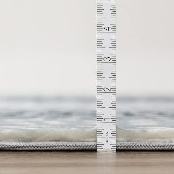 5 X 8 Gray Animal Print Runner Rug