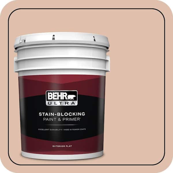BEHR ULTRA 5 gal. #S200-2 Cinnamon Tea Flat Exterior Paint & Primer