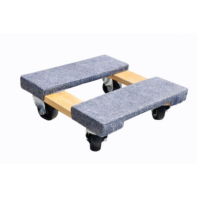 Carpeted Moving Dolly, 4 Wheel Appliance Dolly, Wheeled Mover's Dolly