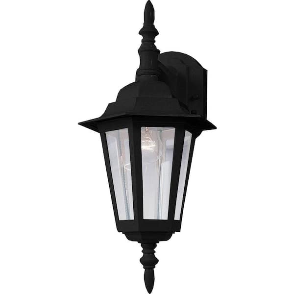 Maxim Lighting Builder Cast 1-Light Black Outdoor Wall Lantern Sconce