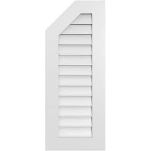 16 in. x 40 in. Octagonal Surface Mount PVC Gable Vent: Decorative with Standard Frame