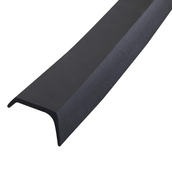 2 in. x 9 ft. Black Rubber Replacement for Garage Door Weatherstripping
