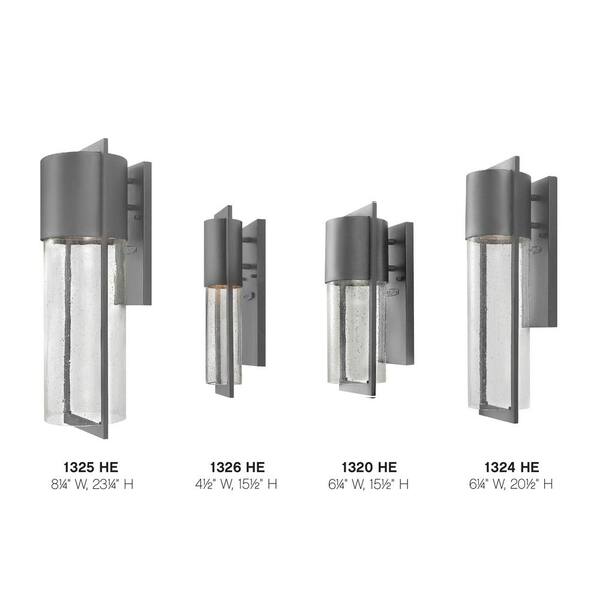 HINKLEY - Hinkley Shelter Medium Outdoor Wall Mount Lantern, Hematite