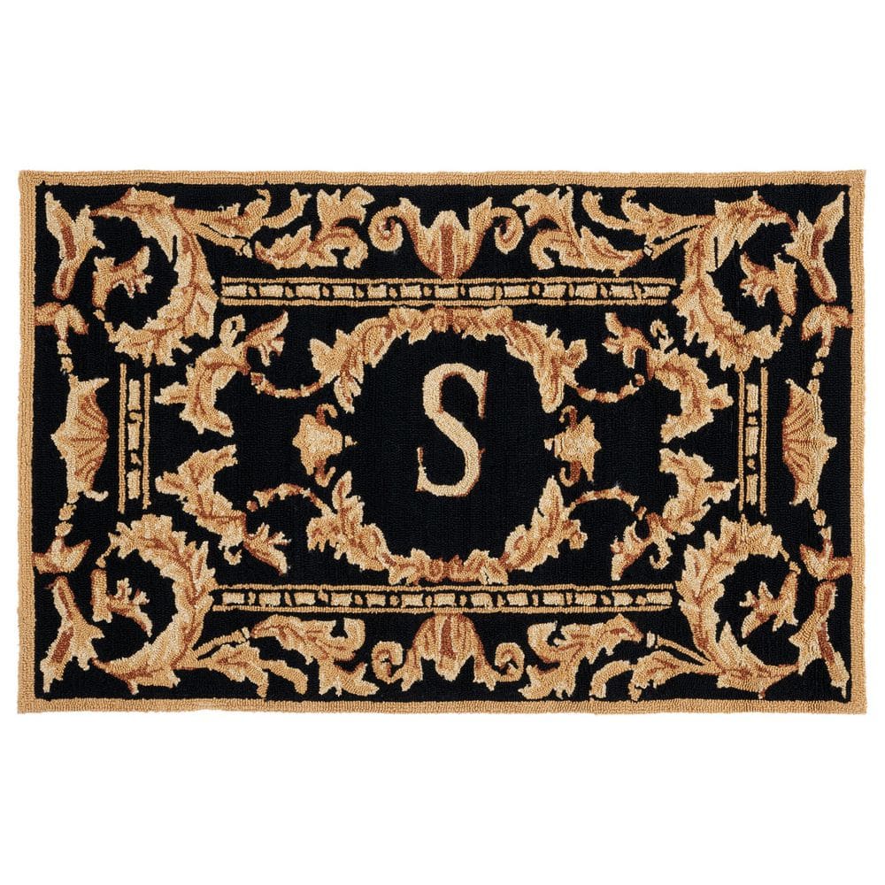 SAFAVIEH Monogram Black 3 ft. x 4 ft.