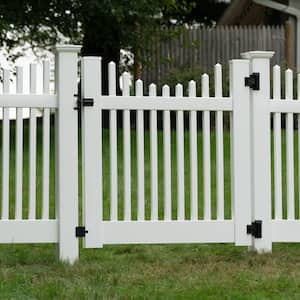 5 in. x 5 in. x 7 ft. White Vinyl Fence End/Gate Post (B)