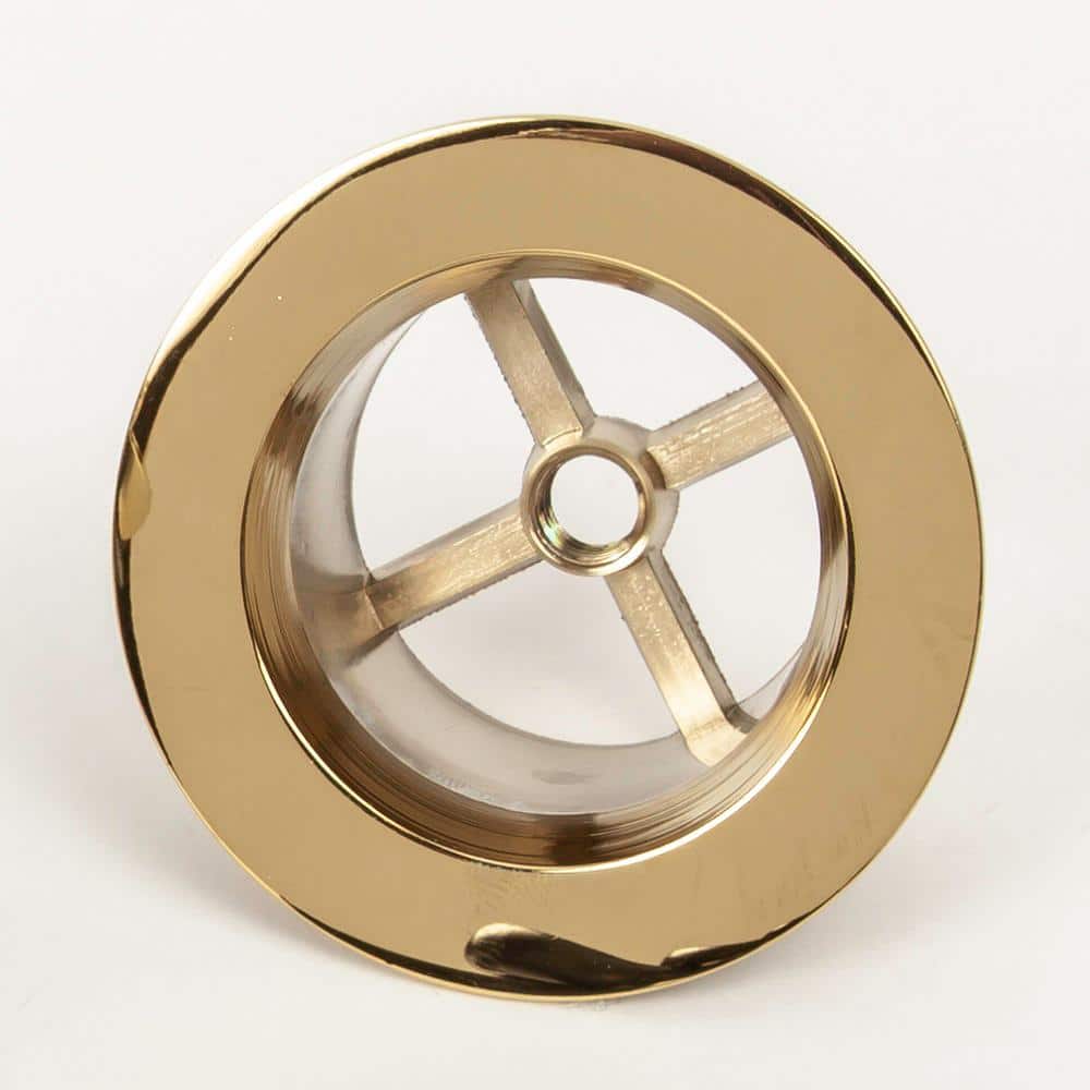 Polished Brass Toe Touch Bathtub Drain Kit with Hair Catcher