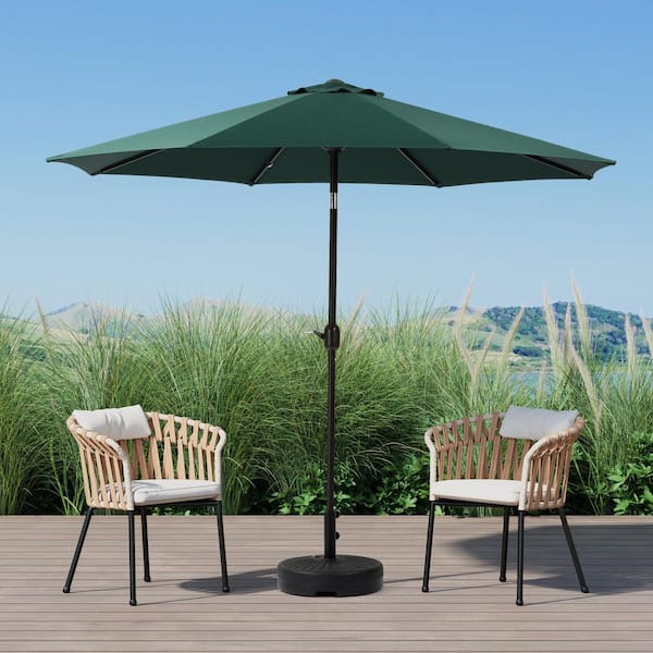 Tristen 9 ft. Aluminum Tilt Patio Umbrella in Dark Green