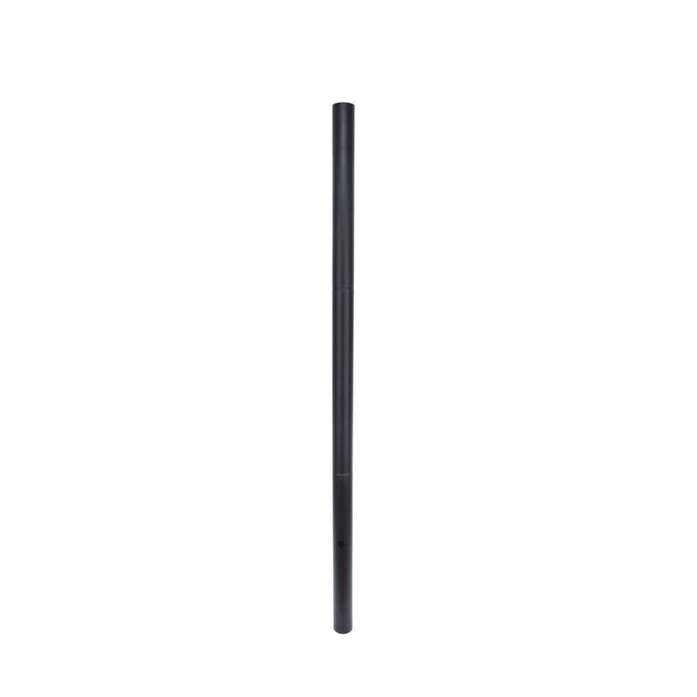 LUTEC 80 in. Black Outdoor Direct Burial Aluminum Lamp Post