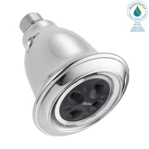 1-Spray Patterns 1.5 GPM 3.88 in. Wall Mount Fixed Shower Head with H2Okinetic in Chrome