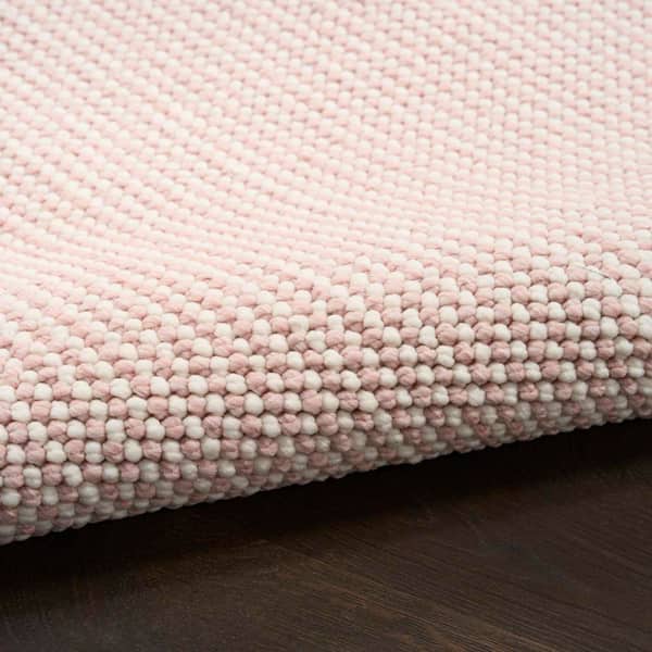 Textured Home Ivory Rose 2 ft. x 8 ft. All-over design Contemporary Runner Area Rug