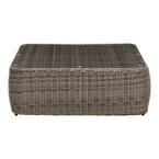 Kings Ridge Reinforced Aluminum Outdoor Coffee Table with Glass Top