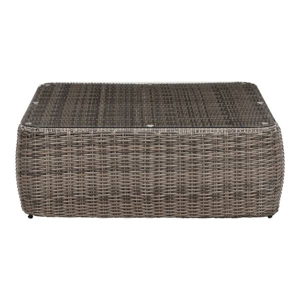Home Decorators Collection Kings Ridge Reinforced Aluminum Outdoor Coffee Table with Glass Top