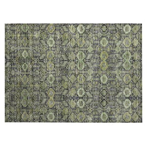 Chantille ACN574 Green 1 ft. 8 in. x 2 ft. 6 in. Machine Washable Indoor/Outdoor Geometric Area Rug