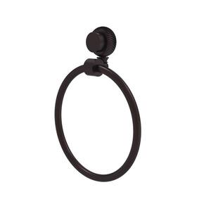 Venus Collection Towel Ring with Twist Accent in Antique Bronze