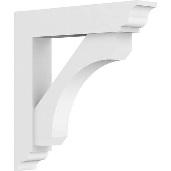 Ekena Millwork Standard Legacy 3 in. W x 18 in. H x 18 in. D Signature Urethane Polyurethane Bracket With Traditional Ends