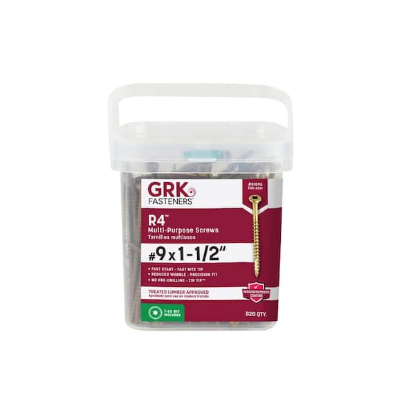 GRK Fasteners #9 x 1-1/2 in. Star Drive Round Head R4 Multi