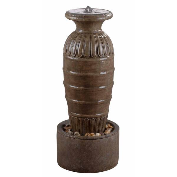 Kenroy Home 37 in. Ernesto Tuscan Earth Finish High Outdoor Floor Fountain